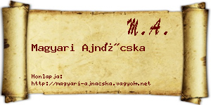 Magyari Ajnácska névjegykártya